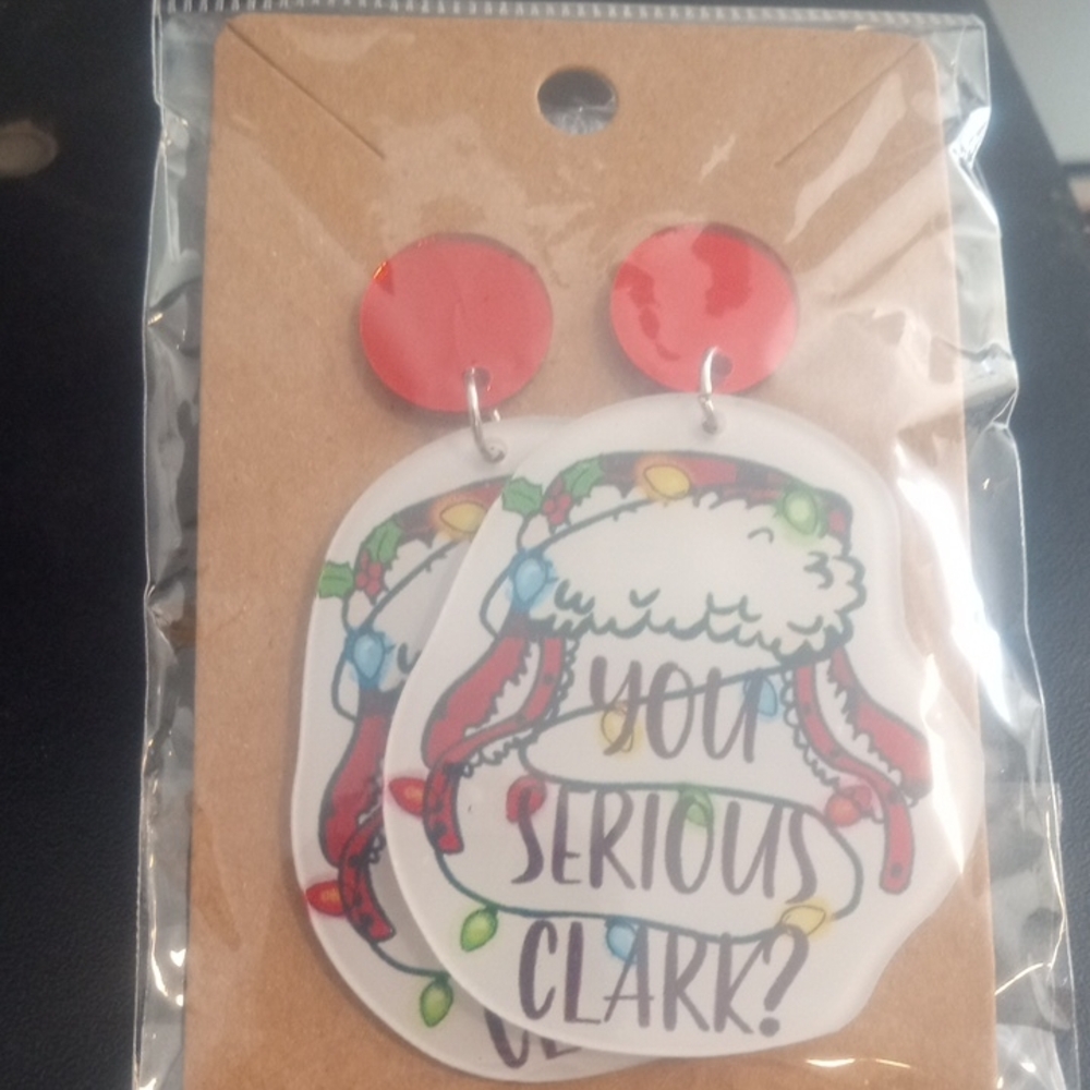 Festive Holiday Earrings with Red Accents